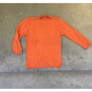 Max Studio Orange Autumn sweater, silk & cashmere